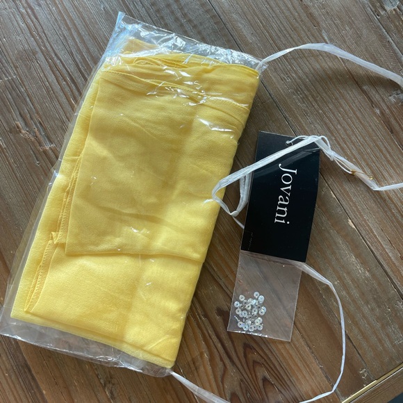 Yellow Jovani Chiffon Evening Gown - Picture 11 of 12